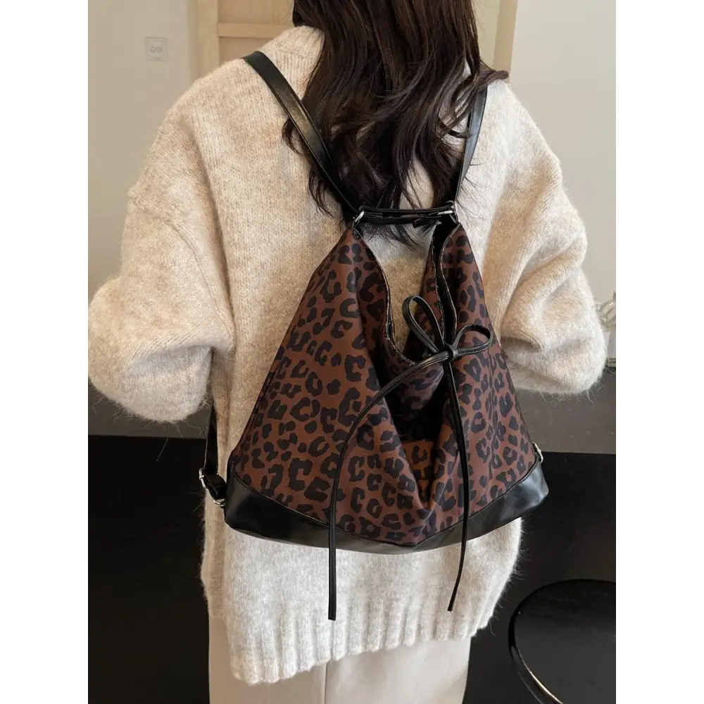 Chic Leopard Dual Purpose Crossbody Bag for Trendy Style