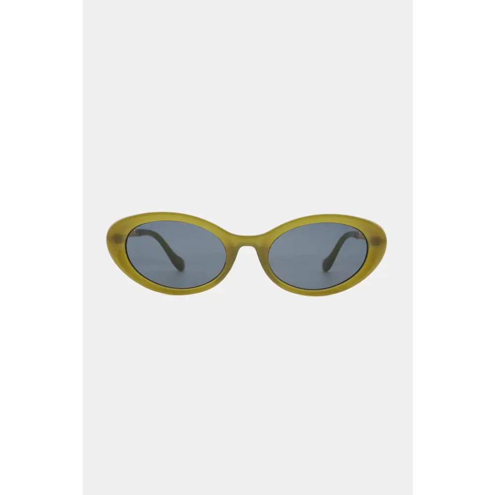 Chic Olive Green Frame Cat-Eye Sunglasses for Effortless Style