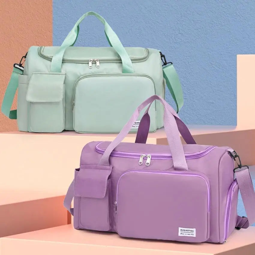 Chic Pastel Oxford Cloth Detachable Strap Travel Bags for Stylish Adventures