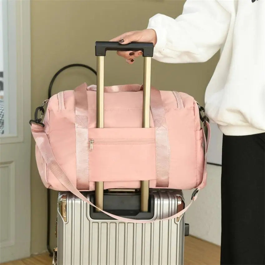 Chic Pastel Oxford Cloth Detachable Strap Travel Bags for Stylish Adventures