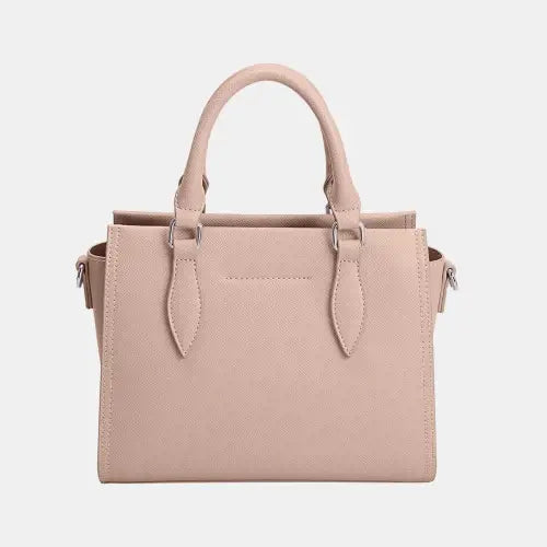 Chic Pink David Jones PU Leather Handbag for Stylish Outings