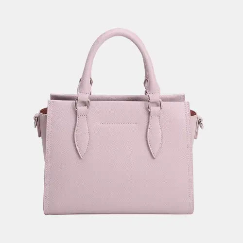 Chic Pink David Jones PU Leather Handbag for Stylish Outings