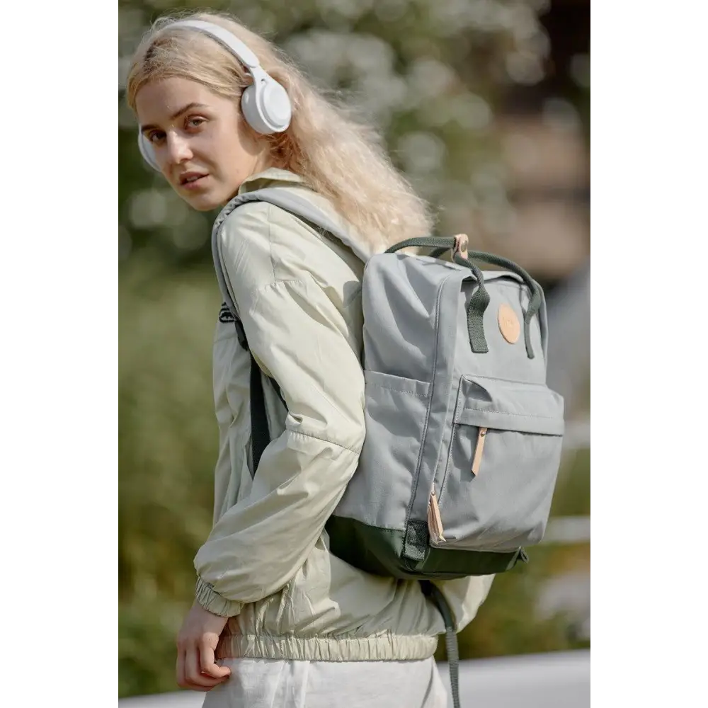 Chic Salmon Himawari Waterproof Canvas Backpack with Stylish Accents