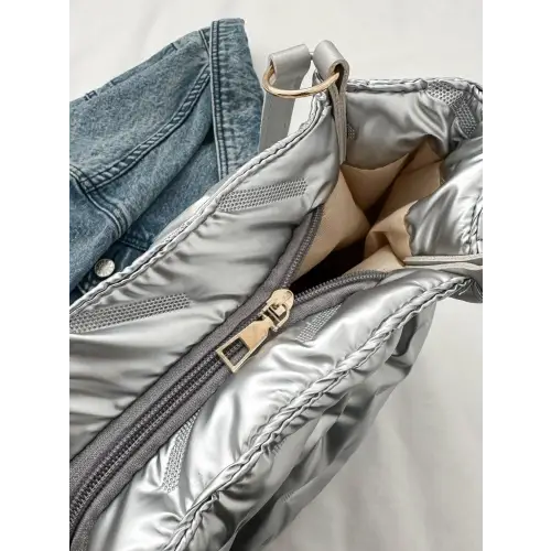 Chic Silver Shoulder Bag