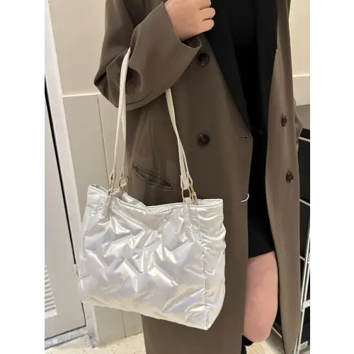 Chic Silver Shoulder Bag