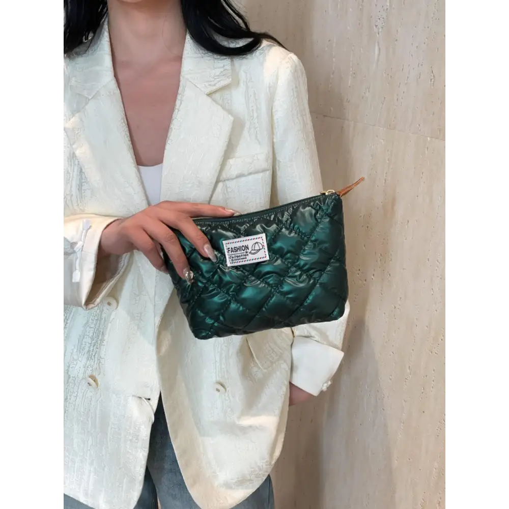 Chic Solid Quilted Clutch Set for a Stylish Touch