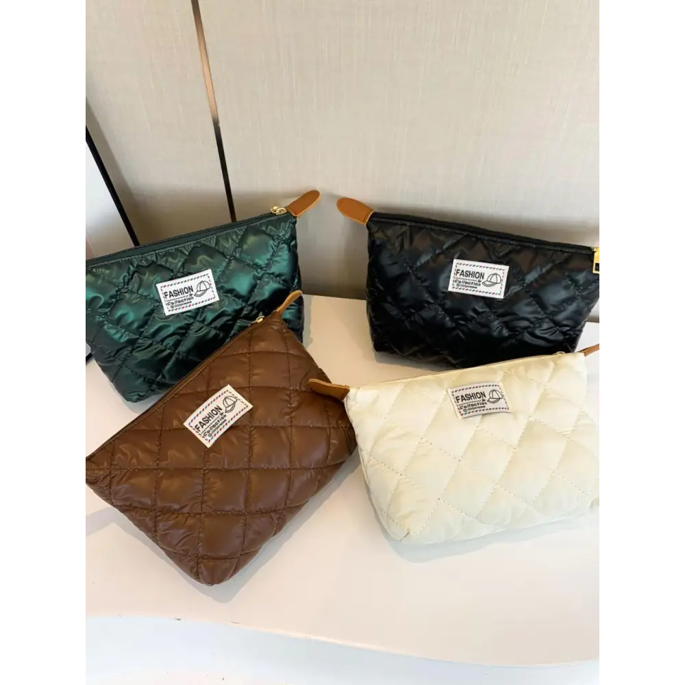 Chic Solid Quilted Clutch Set for a Stylish Touch