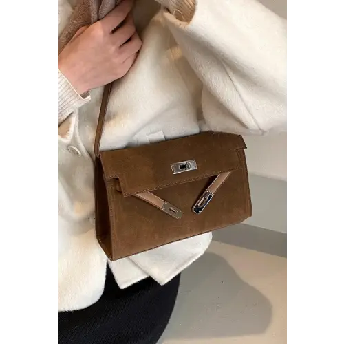 Chic Suede PU Leather Strap Shoulder Bag