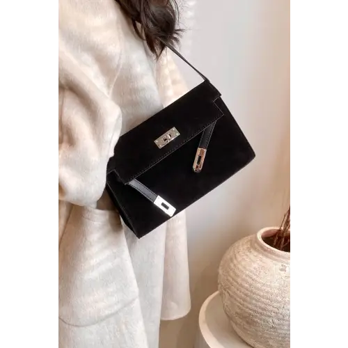 Chic Suede PU Leather Strap Shoulder Bag