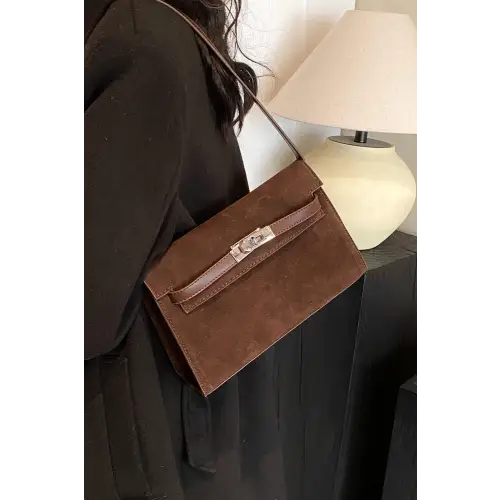 Chic Suede PU Leather Strap Shoulder Bag