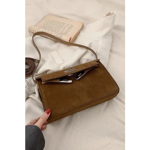 Chic Suede PU Leather Strap Shoulder Bag