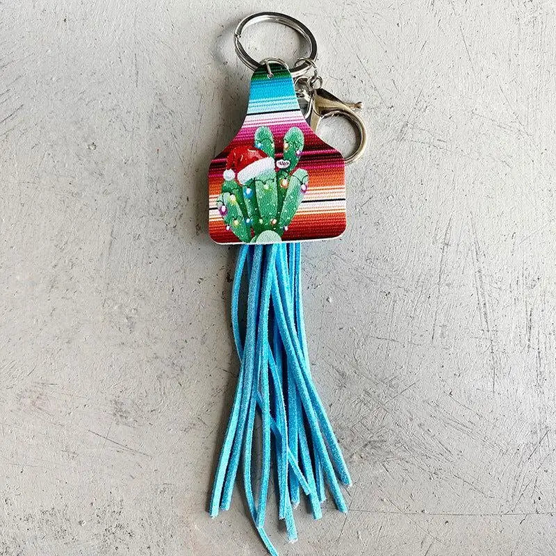 Chimney Shape Fringe Detail Key Chain