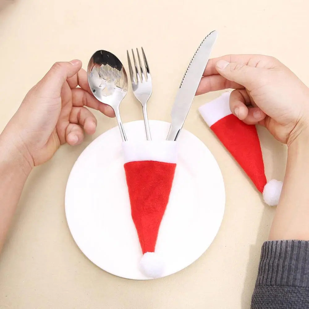 Christmas Hat Cutlery Holders