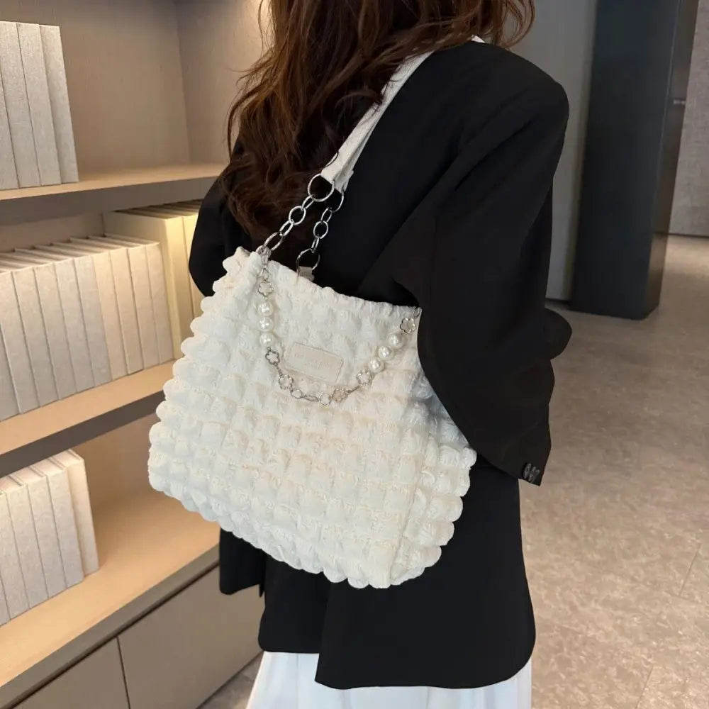 Dreamy Cloud Puffy Polyester Tote Bag for Stylish Adventures