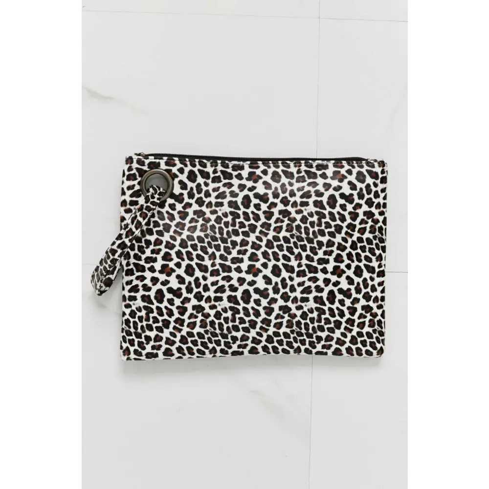 Stylish Animal Print Wristlet Clutch with Original Tags