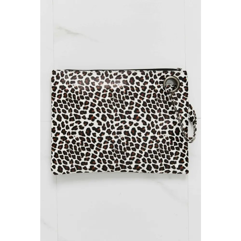 Stylish Animal Print Wristlet Clutch with Original Tags