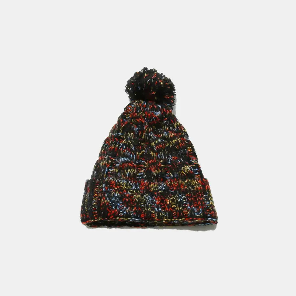 Cozy Up with the Miara Contrast Cable-Knit Hat and Pompom