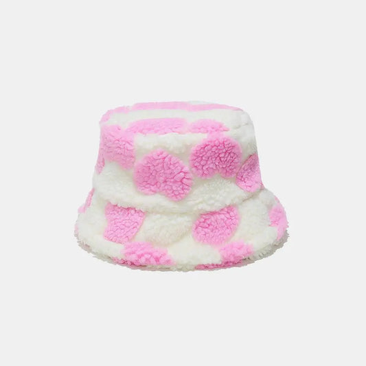 Contrast Heart Bucket Hat - CM Fashion