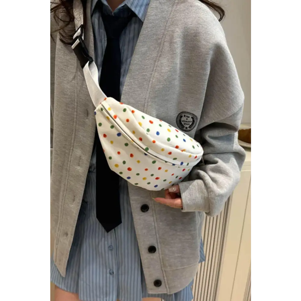 Contrast Polka Dot Crossbody Bag