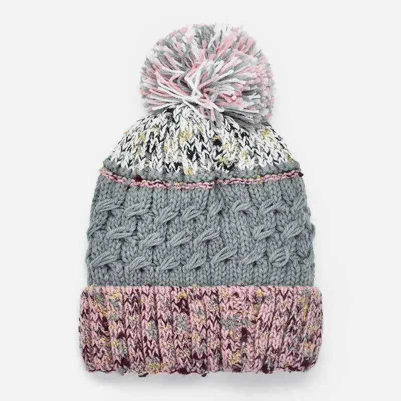 Miara Contrast Thermal Hat With Pompom Business Days Shipping