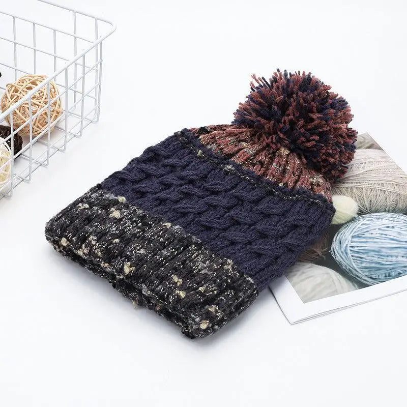 Miara Contrast Thermal Hat With Pompom Business Days Shipping