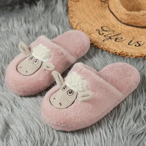 Cozy Black Sheep Round Toe Slippers for Ultimate Comfort