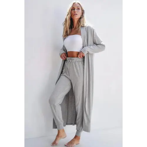 Cozy Chic Long Sleeve Cardigan and Pants Lounge Set