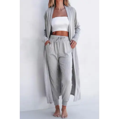 Cozy Chic Long Sleeve Cardigan and Pants Lounge Set