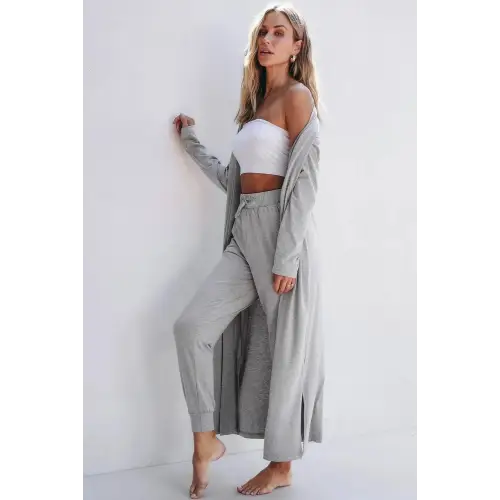 Cozy Chic Long Sleeve Cardigan and Pants Lounge Set