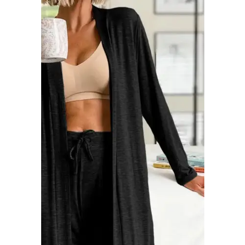 Cozy Chic Long Sleeve Cardigan and Pants Lounge Set