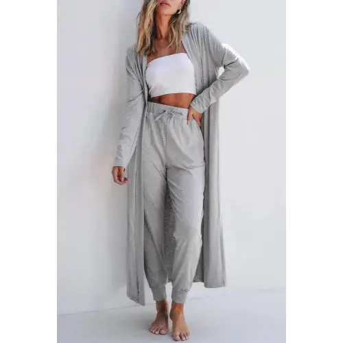 Cozy Chic Long Sleeve Cardigan and Pants Lounge Set