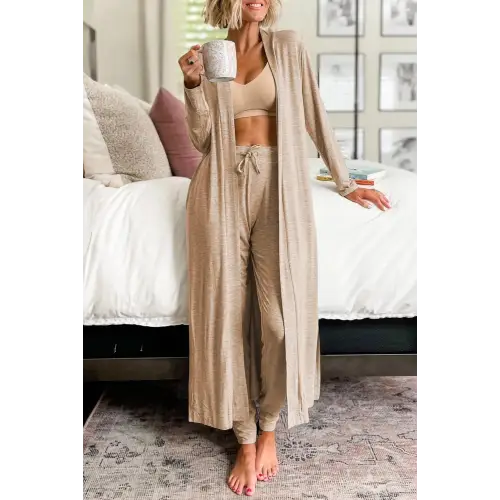 Cozy Chic Long Sleeve Cardigan and Pants Lounge Set