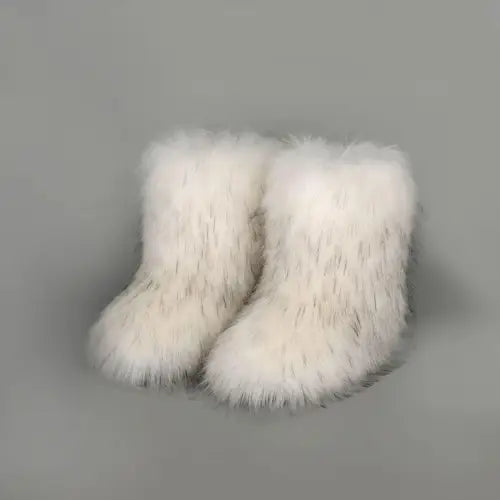 Thermal Fuzzy Platform Boots - CM Fashion