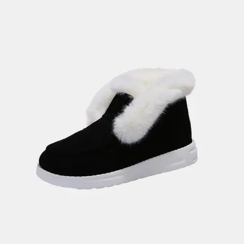 Cozy Furry Suede Snow Boots for Winter Adventures