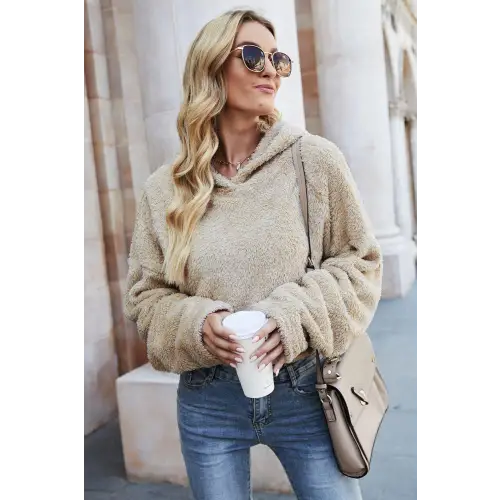 Cozy Up in Our Long Sleeve Fuzzy Hoodie
