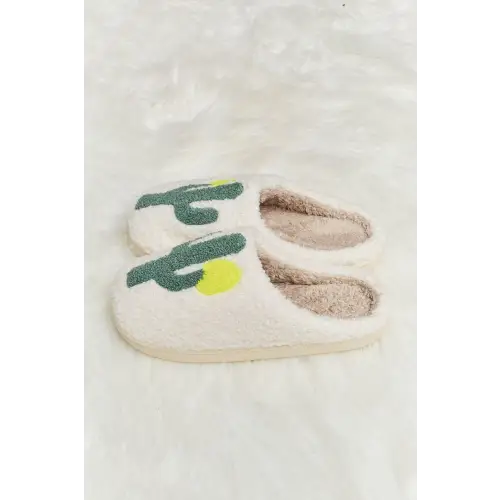 Cozy Up with Melody Cactus Plush Slide Slippers