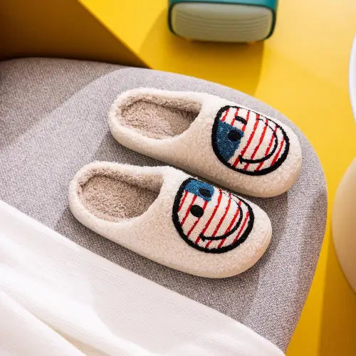 Cozy Up with Melody Smiley Face Slippers