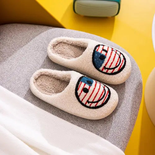 Cozy Up with Melody Smiley Face Slippers