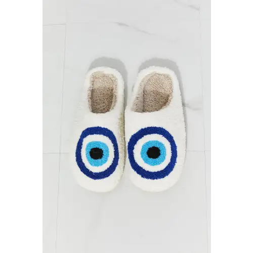 Cozy Up with MMShoes Evil Eye Plush Slippers