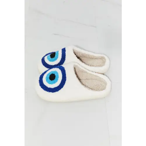 Cozy Up with MMShoes Evil Eye Plush Slippers