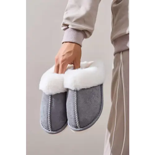 Cozy Zella Mode Faux Fur Round Toe Slippers for Ultimate Comfort