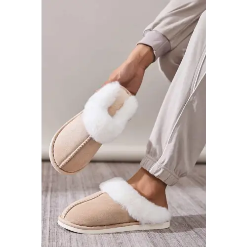 Cozy Zella Mode Faux Fur Round Toe Slippers for Ultimate Comfort