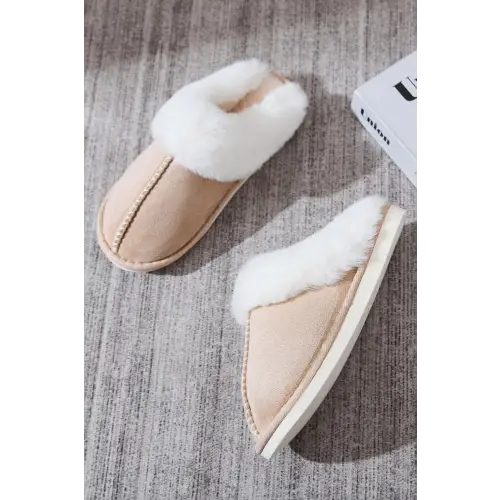 Cozy Zella Mode Faux Fur Round Toe Slippers for Ultimate Comfort