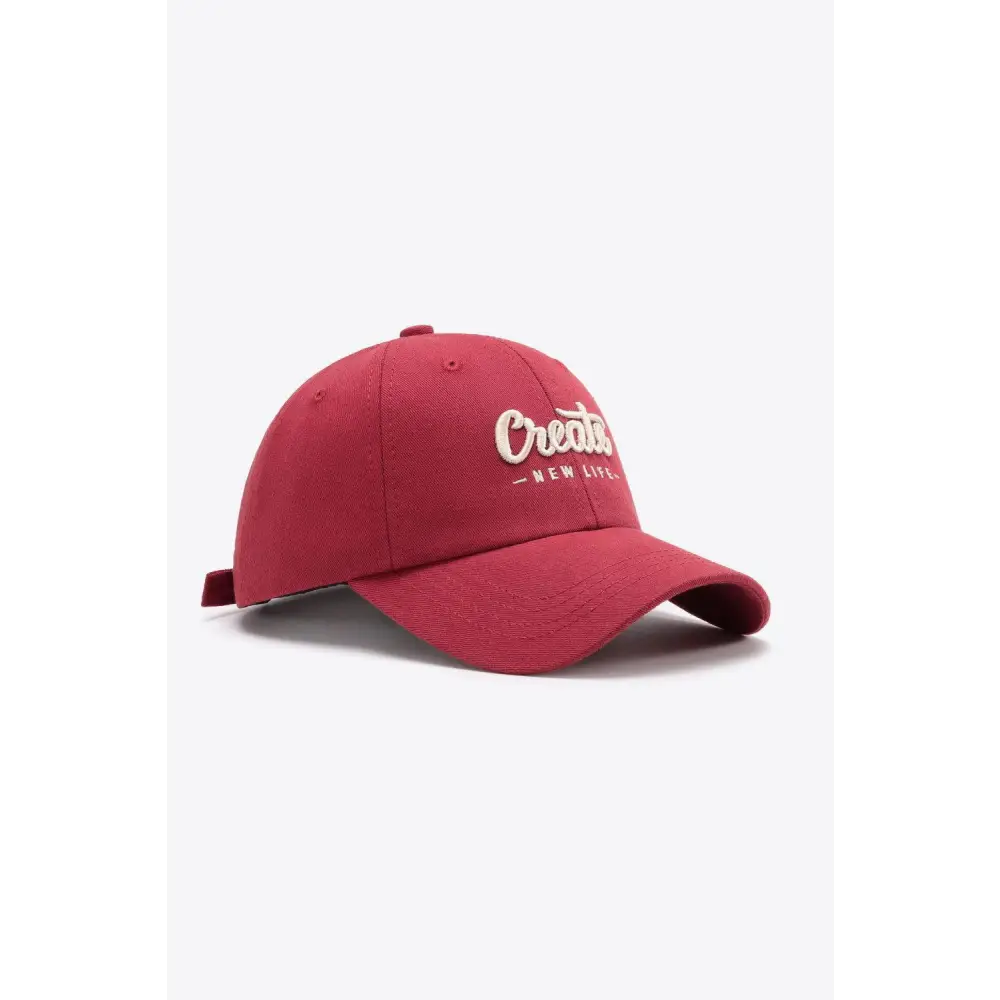 CREATE NEW LIFE Adjustable Cotton Baseball Cap