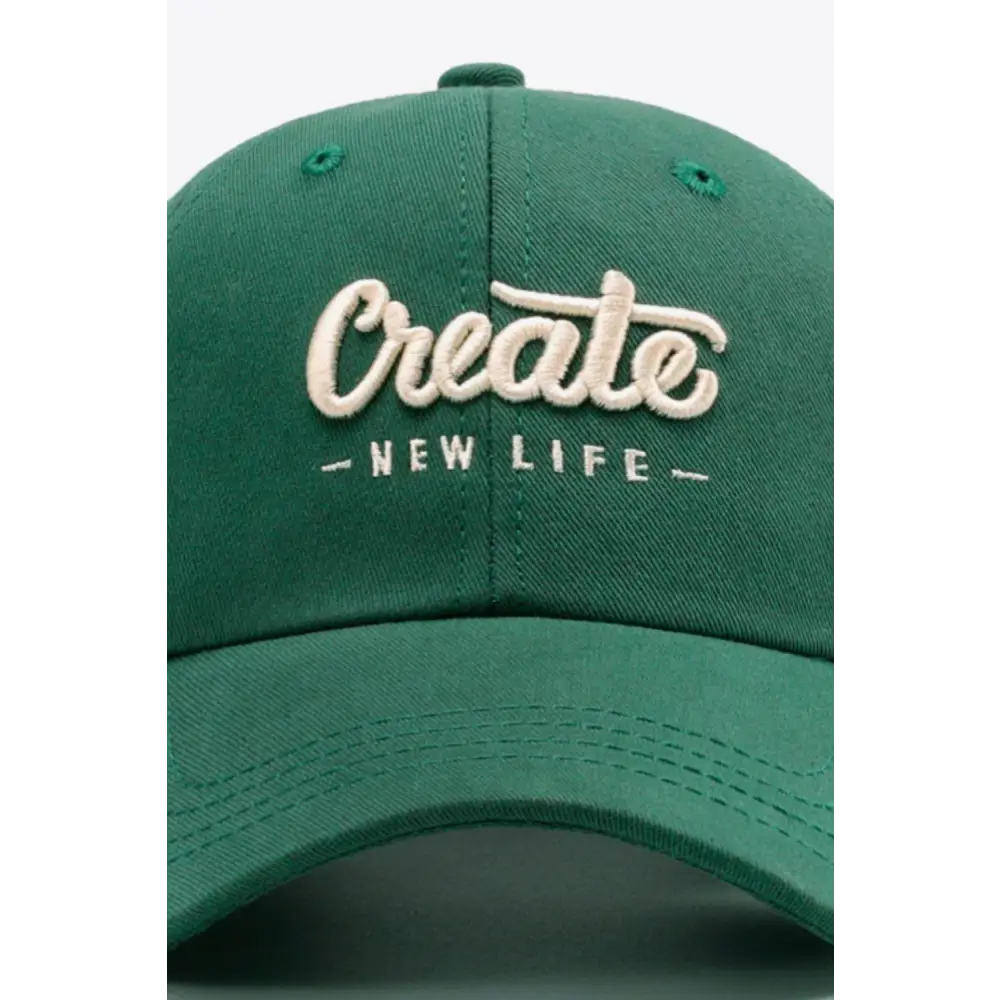 CREATE NEW LIFE Adjustable Cotton Baseball Cap