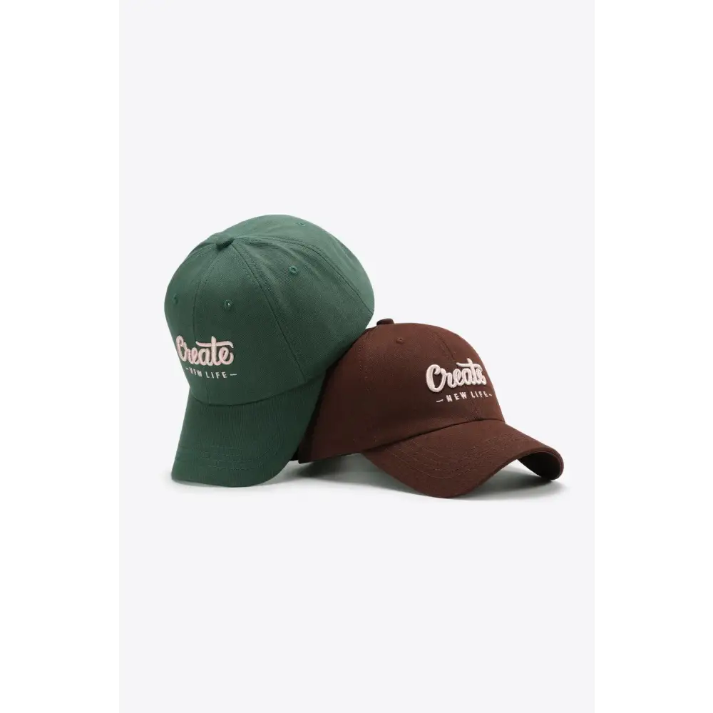 CREATE NEW LIFE Adjustable Cotton Baseball Cap