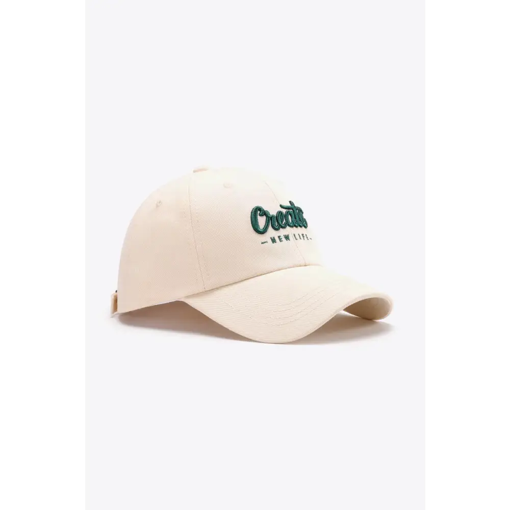 CREATE NEW LIFE Adjustable Cotton Baseball Cap