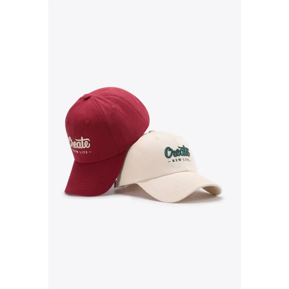 CREATE NEW LIFE Adjustable Cotton Baseball Cap