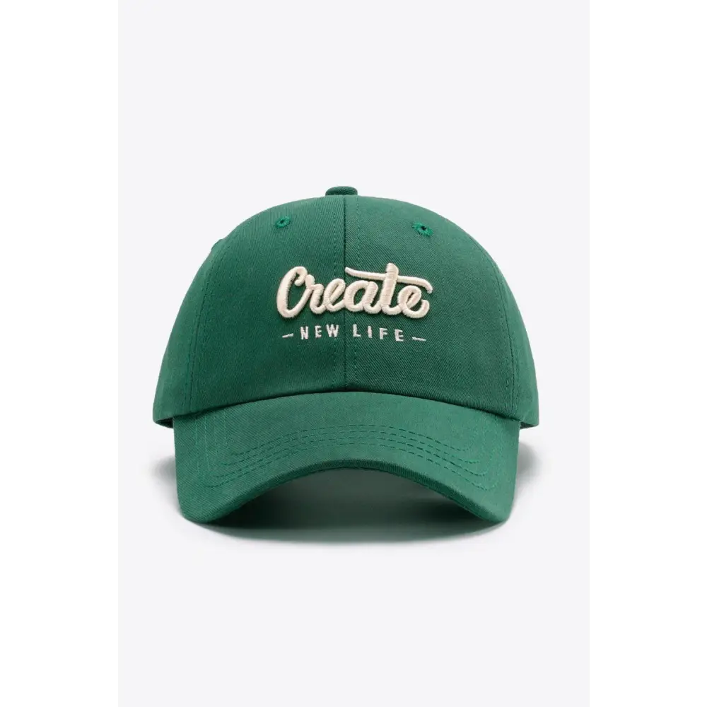 CREATE NEW LIFE Adjustable Cotton Baseball Cap