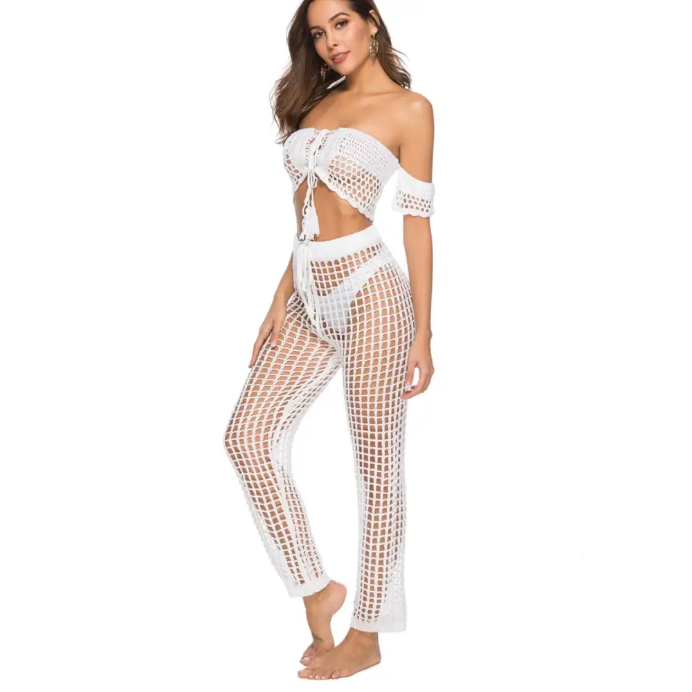 Sultry Cutout High Waist Swim Pants for Beach Glamour